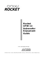 Preview for 1 page of Onix Rocket UFW-12 Enjoyment Manual