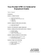 Preview for 3 page of Onix Rocket UFW-12 Enjoyment Manual