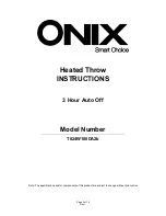 Preview for 3 page of Onix T624W100DA2b Instruction Manual