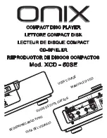 Onix XCD - 50SE User Manual preview