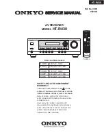 Предварительный просмотр 1 страницы Onkyo 052005 Service Manual