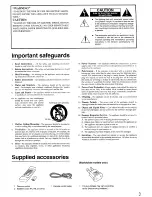 Предварительный просмотр 3 страницы Onkyo 200P6 Instruction Manual