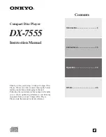 Preview for 1 page of Onkyo 7555 - DX CD / MP3 Player Instruction Manual