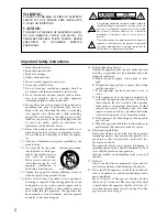 Предварительный просмотр 2 страницы Onkyo 7555 - DX CD / MP3 Player Instruction Manual