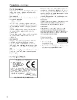 Предварительный просмотр 4 страницы Onkyo 7555 - DX CD / MP3 Player Instruction Manual