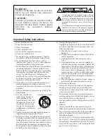 Предварительный просмотр 2 страницы Onkyo 8555 - TX AV Receiver Instruction Manual