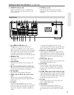 Предварительный просмотр 9 страницы Onkyo 8555 - TX AV Receiver Instruction Manual