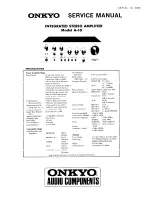 Preview for 1 page of Onkyo A-10 Service Manual