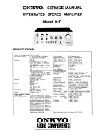 Onkyo A-7 Service Manual preview