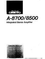 Onkyo A-8500 Instruction Manual preview