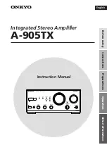 Preview for 1 page of Onkyo A-905TX Instruction Manual