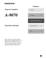 Preview for 1 page of Onkyo A-9070 Instruction Manual