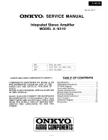 Preview for 1 page of Onkyo A-9310 Service Manual