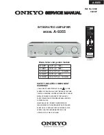 Onkyo A-9355 Service Manual preview