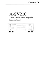 Предварительный просмотр 1 страницы Onkyo A-SV210 Instruction Manual