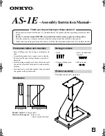 Preview for 1 page of Onkyo AS-1E Assembly & Instruction Manual