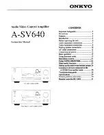 Onkyo AS-V640 Instruction Manual preview