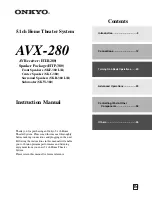 Предварительный просмотр 1 страницы Onkyo AVX-280 Instruction Manual