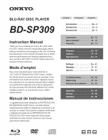 Onkyo BD-SP309 (French) Mode D'Emploi предпросмотр