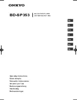 Preview for 1 page of Onkyo BD-SP353 Operating Instructions Manual