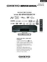 Предварительный просмотр 1 страницы Onkyo BD-SP807(B)CDC1N Service Manual