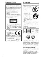 Предварительный просмотр 4 страницы Onkyo C-1VL Instruction Manual