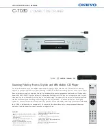 Preview for 1 page of Onkyo C-7030 Brochure & Specs