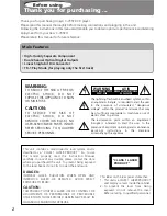 Предварительный просмотр 2 страницы Onkyo C-705TX Instruction Manual