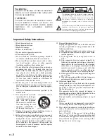 Предварительный просмотр 2 страницы Onkyo CBX-500 Instruction Manual