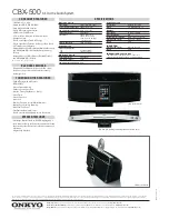 Предварительный просмотр 2 страницы Onkyo CBX-500 Specifications