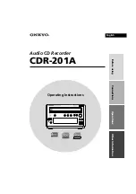 Предварительный просмотр 1 страницы Onkyo CDR-201A Operating Instructions Manual