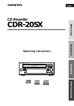 Onkyo CDR-205X Operating Instructions Manual предпросмотр