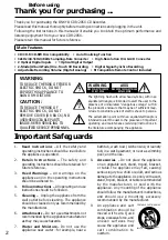 Предварительный просмотр 2 страницы Onkyo CDR-205X Operating Instructions Manual