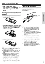 Предварительный просмотр 9 страницы Onkyo CDR-205X Operating Instructions Manual