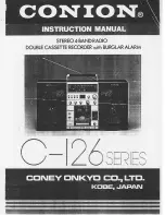 Предварительный просмотр 1 страницы Onkyo Conion C-126 Series Instruction Manual