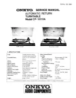 Onkyo CP-1010A Service Manual preview