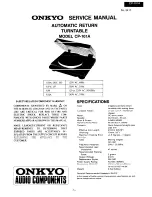 Preview for 1 page of Onkyo CP-101A Service Manual