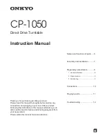 Onkyo CP-1050 Instruction Manual предпросмотр