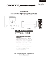 Предварительный просмотр 1 страницы Onkyo CR-245 Service Manual