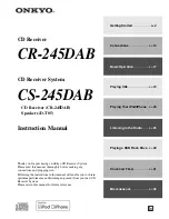 Preview for 1 page of Onkyo CR-245DAB Instruction Manual