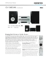 Onkyo CS-1045DAB Specifications preview