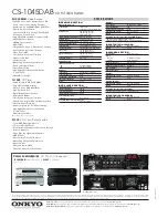 Предварительный просмотр 2 страницы Onkyo CS-1045DAB Specifications