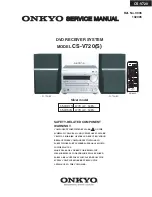 Предварительный просмотр 1 страницы Onkyo CS-V720S - Micro System Service Manual