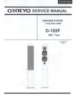 Preview for 1 page of Onkyo D-105F Service Manual