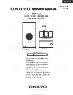 Preview for 1 page of Onkyo D-120 Service Manual