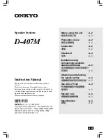 Preview for 1 page of Onkyo D-407M Instruction Manual