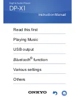 Onkyo DP-X1 Instruction Manual предпросмотр