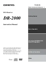 Предварительный просмотр 1 страницы Onkyo DR-2000 Instruction Manual