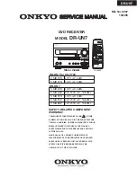 Предварительный просмотр 1 страницы Onkyo DR-UN7 Service Manual