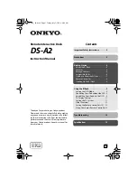 Предварительный просмотр 1 страницы Onkyo DS-A2 Instruction Manual